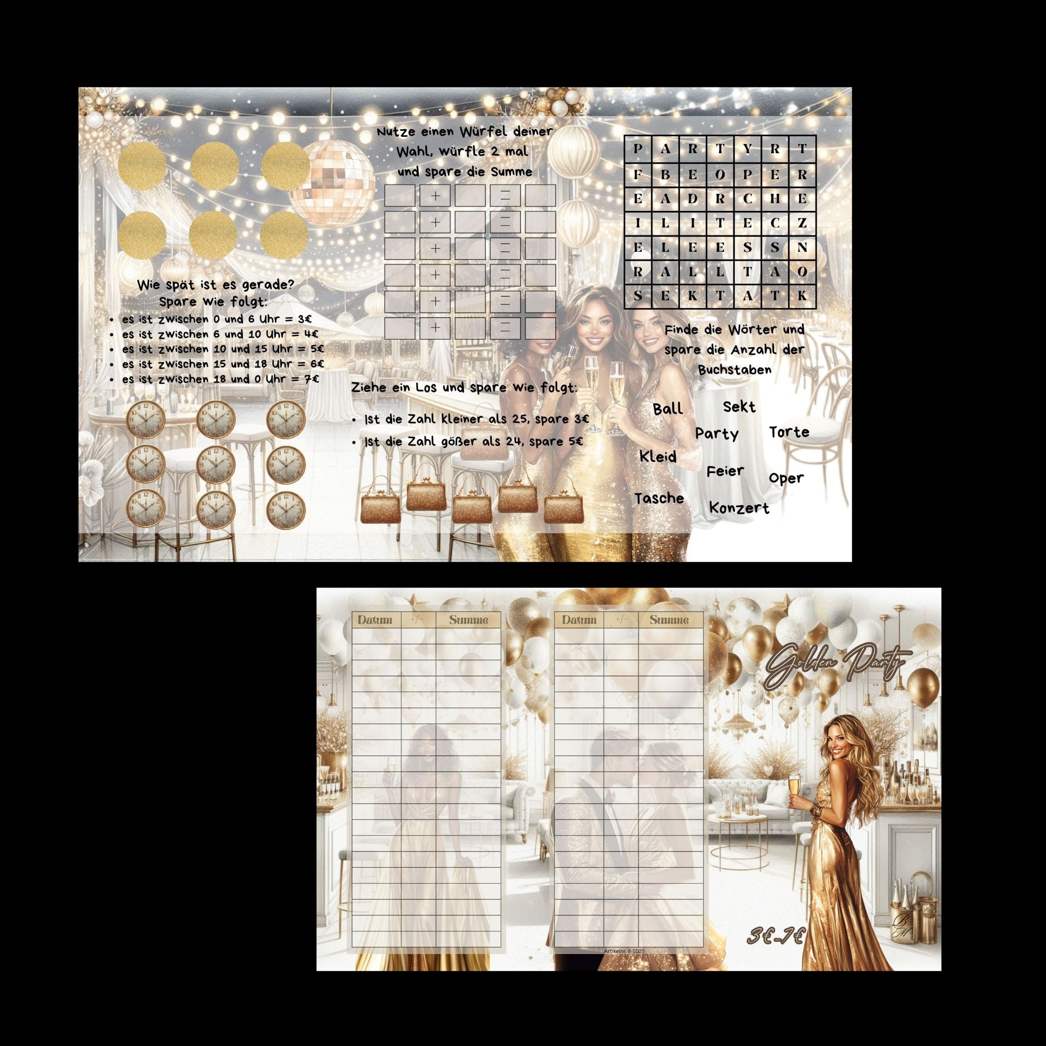 White Christmas and golden Party