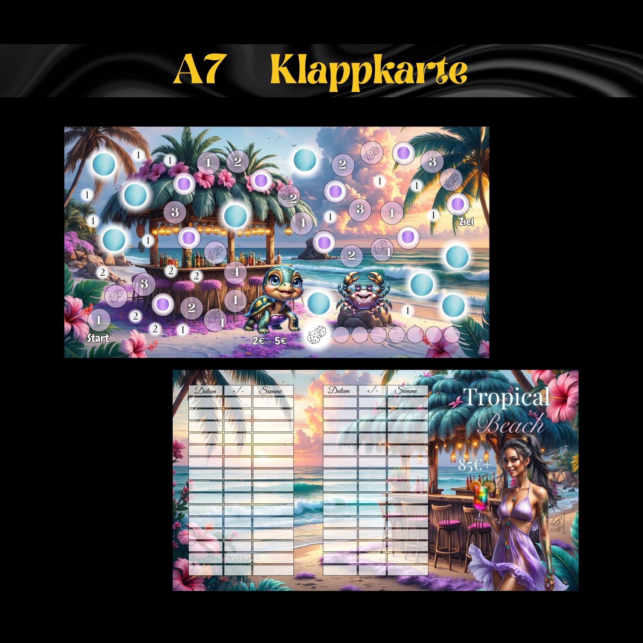A7 Klappkarte Tropical Beach