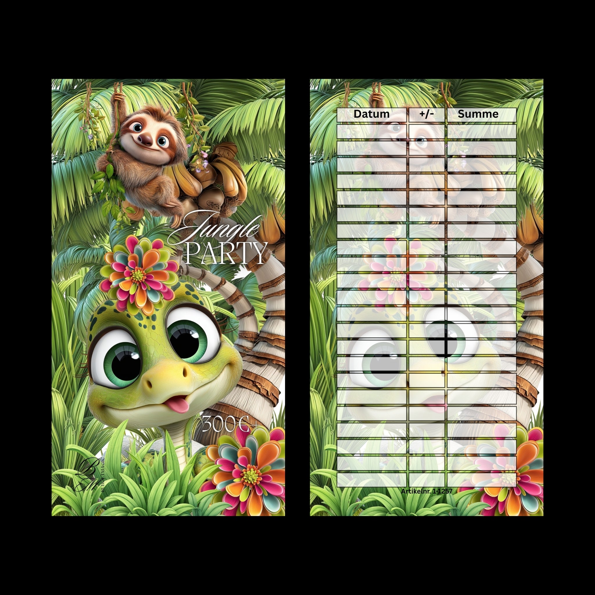 A6 Sparbuch Jungle Party